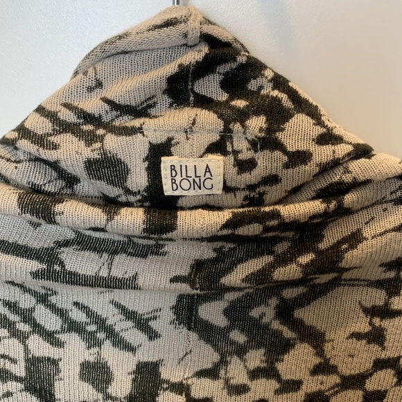 Billabong Seaside Dreamz Abstract Pattern Cardigan in Black and Ivory size XL - Picture 6 of 11